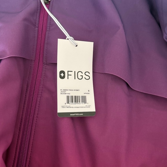 NEW FIGS Small Women's Sunset Sydney FREEx Scrub Jacket, Ombre Sunset - Picture 3 of 3
